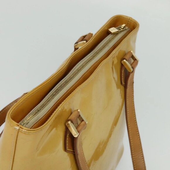 LOUIS VUITTON Monogram Vernis Houston Hand Bag Beige - Picture 6 of 15